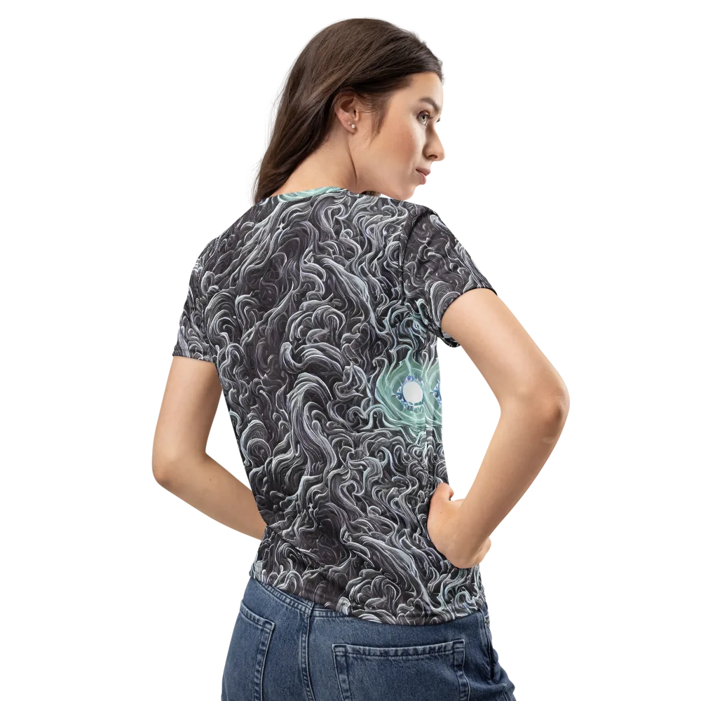 Savrasov Swirls on Women's Crew Neck T-Shirt — Back