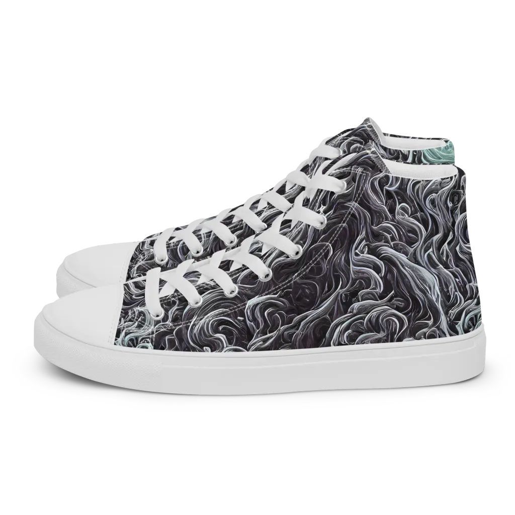Savrasov Swirls on Women's High Top Canvas Shoes — Left