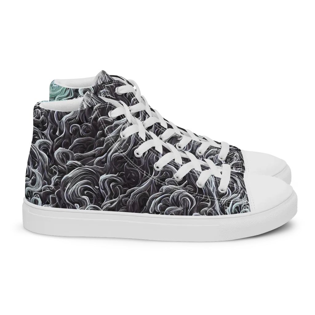 Savrasov Swirls on Women's High Top Canvas Shoes — Right