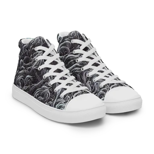 Savrasov Swirls on a Women's High Top Canvas Shoes
