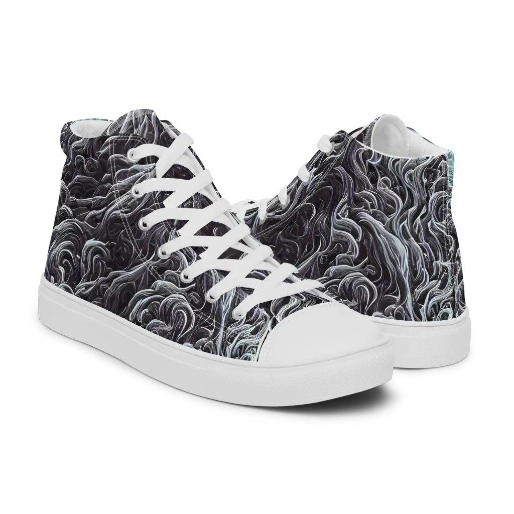 Savrasov Swirls on Women's High Top Canvas Shoes — Right