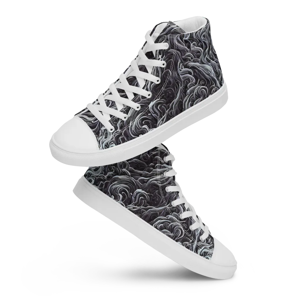 Savrasov Swirls on Women's High Top Canvas Shoes — Front