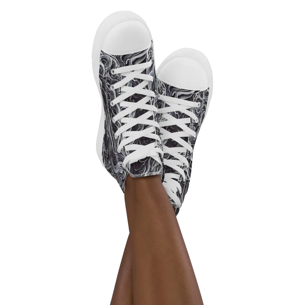 Savrasov Swirls on Women's High Top Canvas Shoes — Front