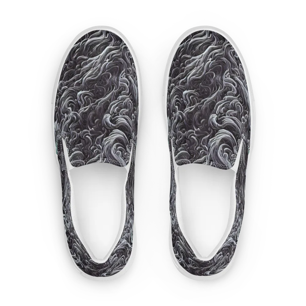 Savrasov Swirls on Men's Slip-On Canvas Shoes — Front