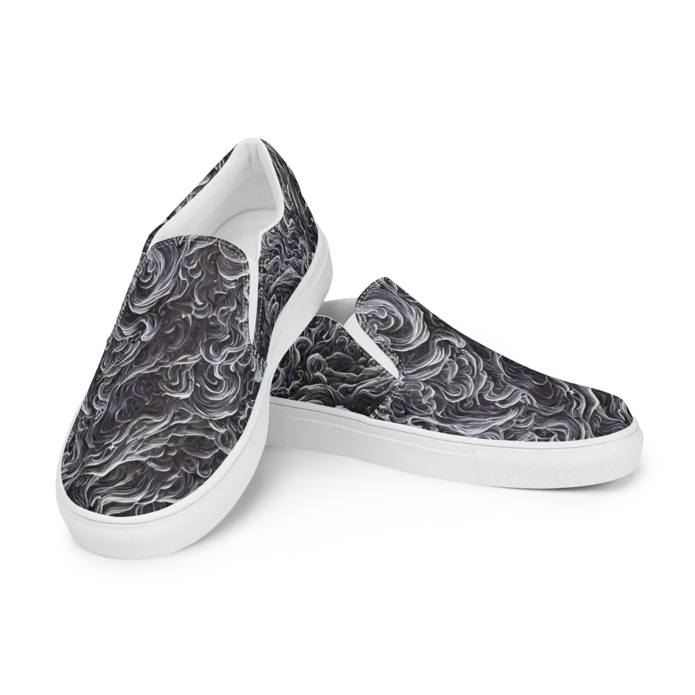 Savrasov Swirls on Men's Slip-On Canvas Shoes — Left Front