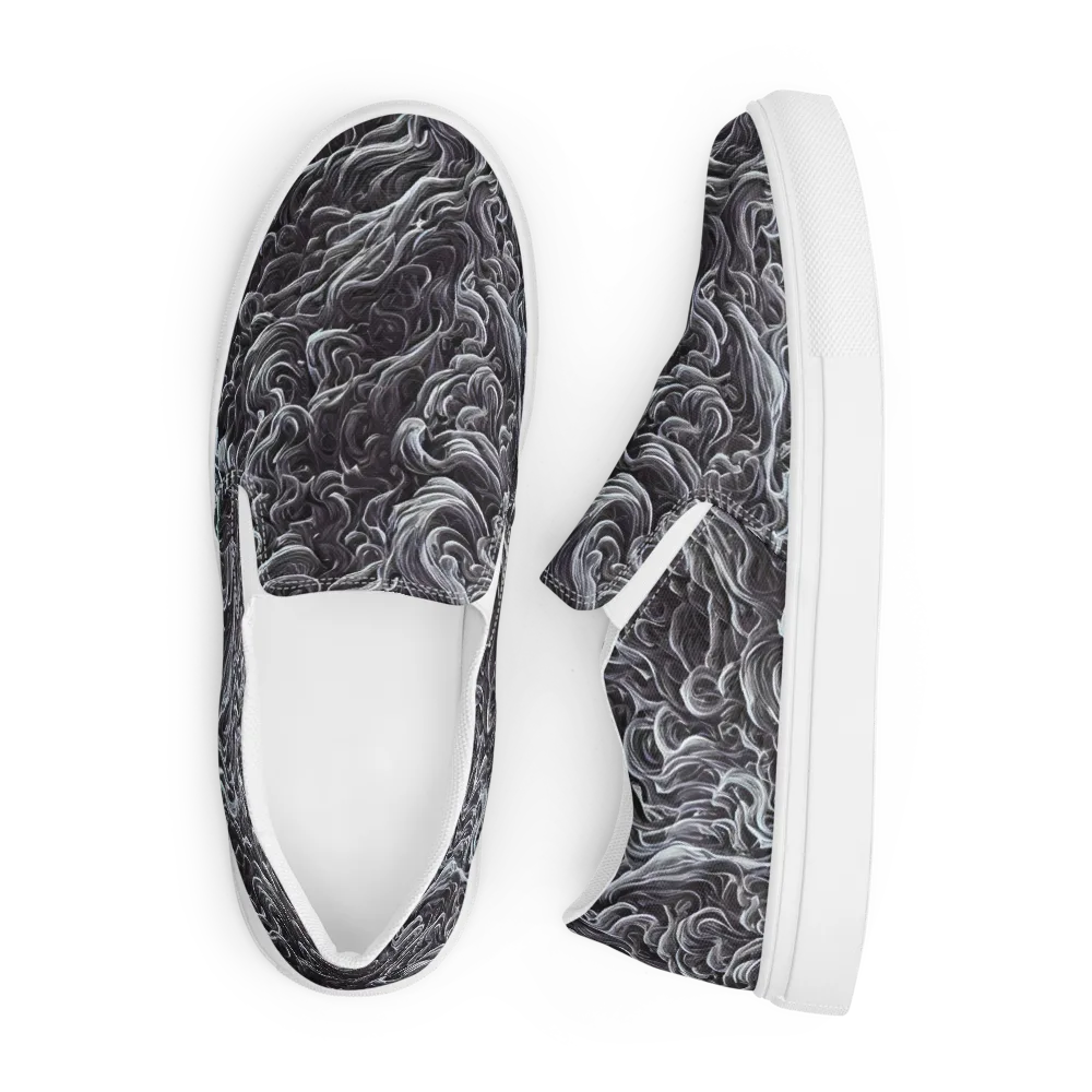 Savrasov Swirls on Men's Slip-On Canvas Shoes — Front