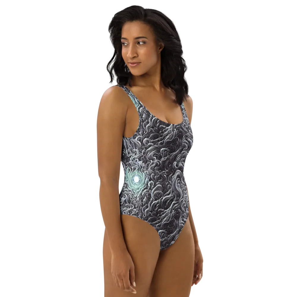 Savrasov Swirls on One-Piece Swimsuit — Right