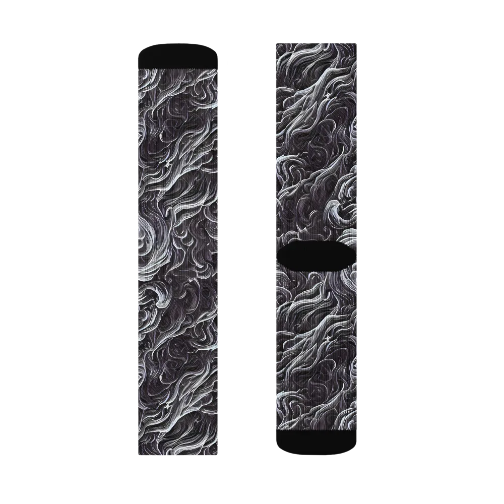 Savrasov Swirls on Socks — Left Sock