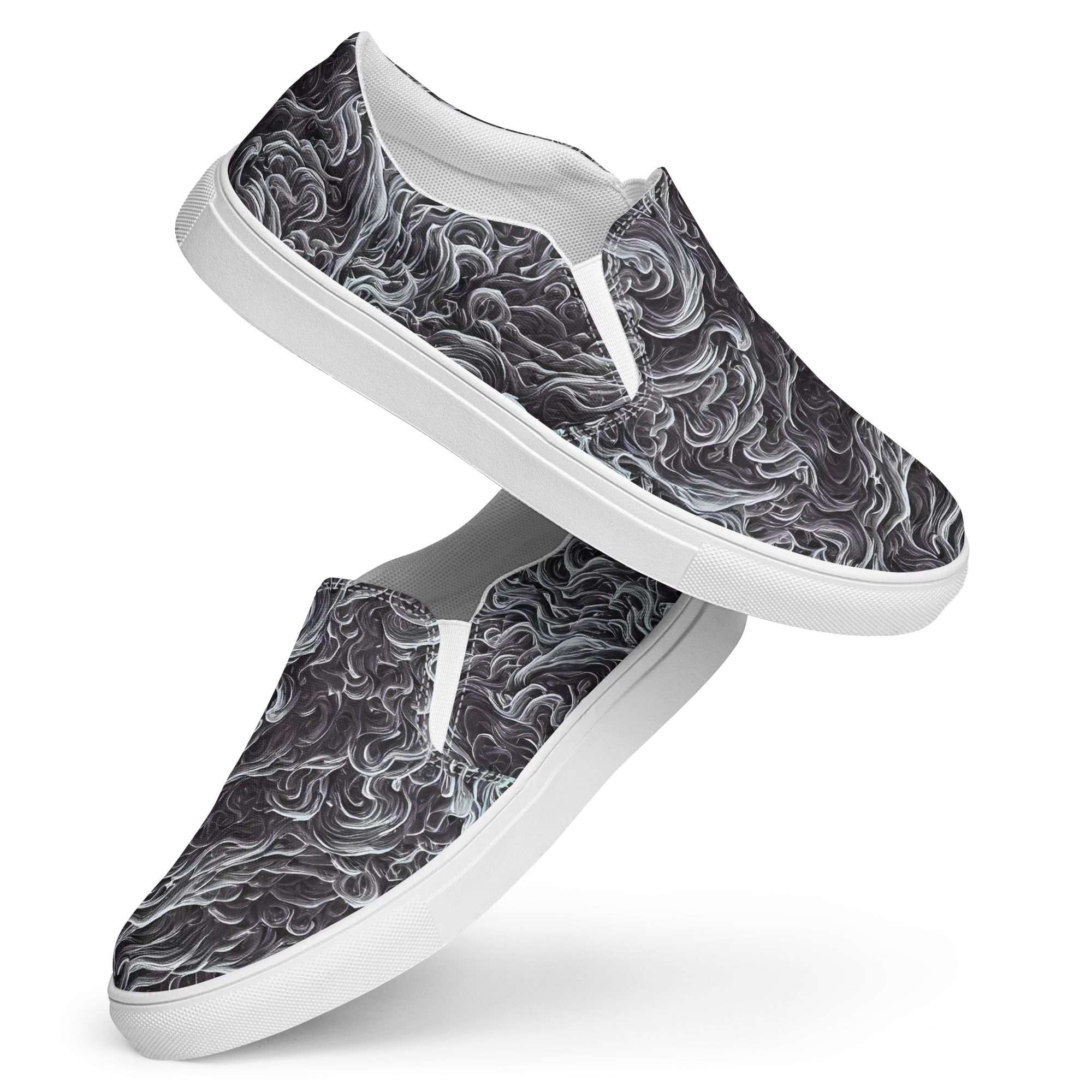 Savrasov Swirls on Women's Slip-On Canvas Shoes — Front