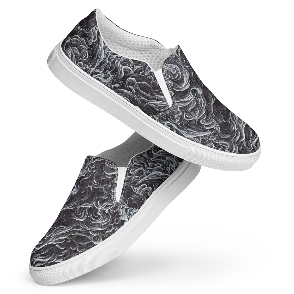 Savrasov Swirls on Women's Slip-On Canvas Shoes — Front