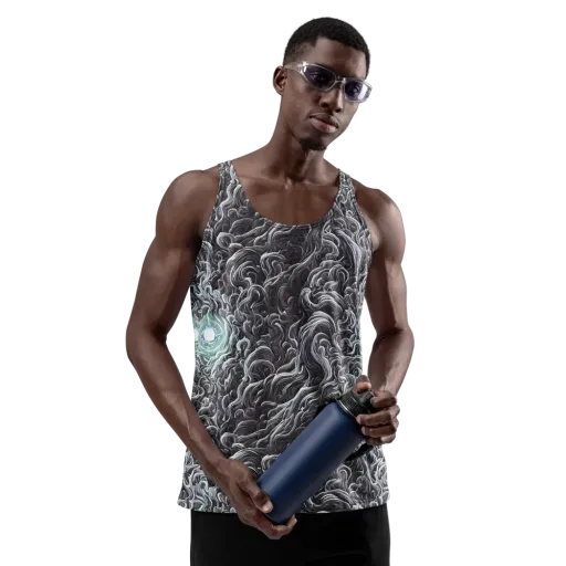 Savrasov Swirls on a Men's Tank Top