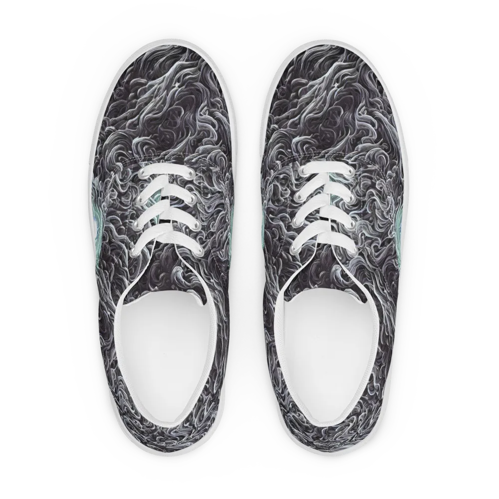 Savrasov Swirls on Men's Lace-Up Canvas Shoes — Front