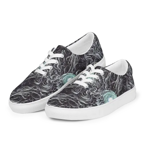 Savrasov Swirls on a Men's Lace-Up Canvas Shoes