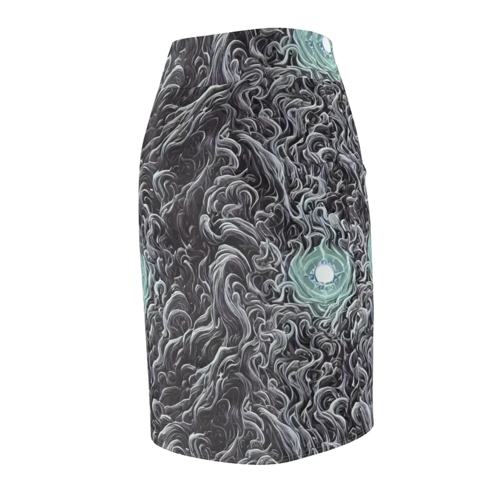 Savrasov Swirls on Pencil Skirt — Back Side