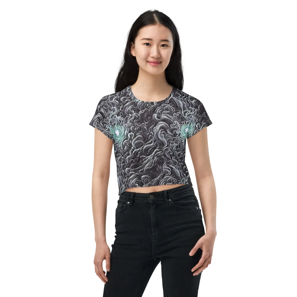 Savrasov Swirls on Crop Tee — Front
