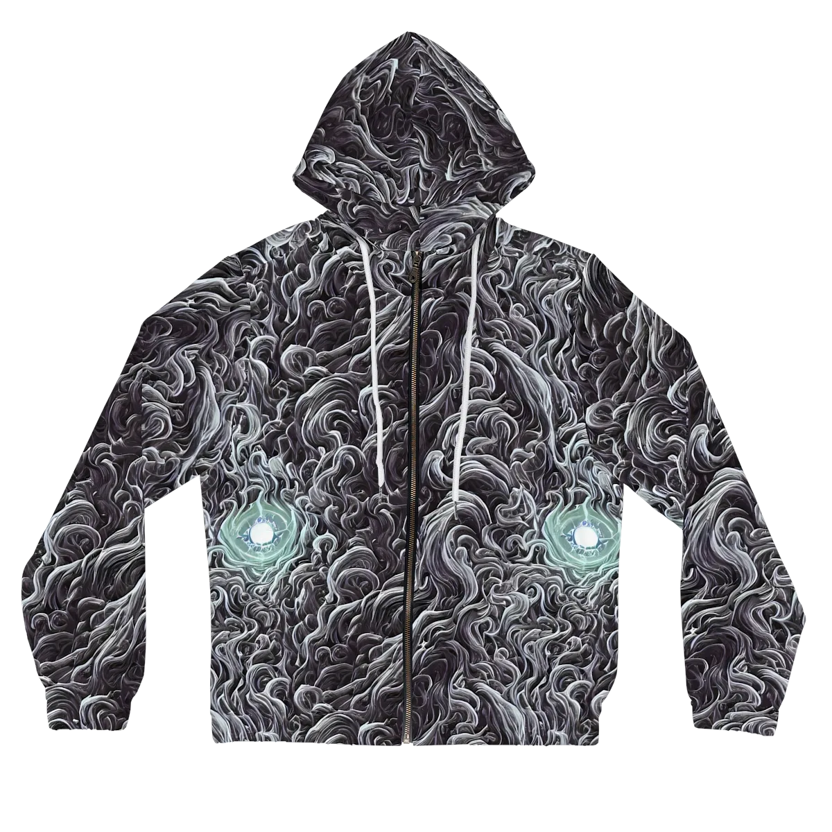 Savrasov Swirls on Women's Full-Zip Hoodie — Front