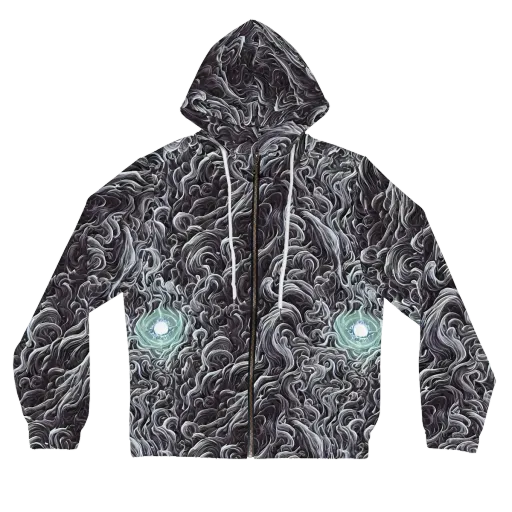 Savrasov Swirls on a Women's Full-Zip Hoodie