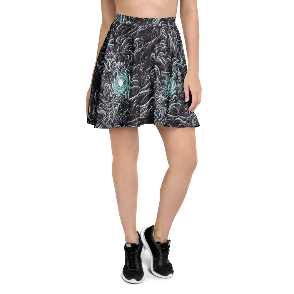 Savrasov Swirls on Skater Skirt — Front