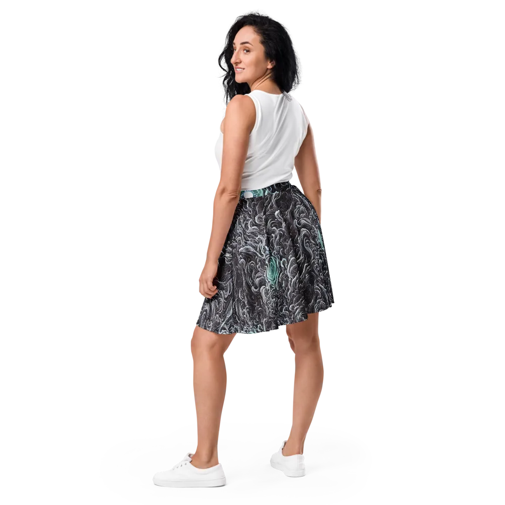 Savrasov Swirls on Skater Skirt — Back