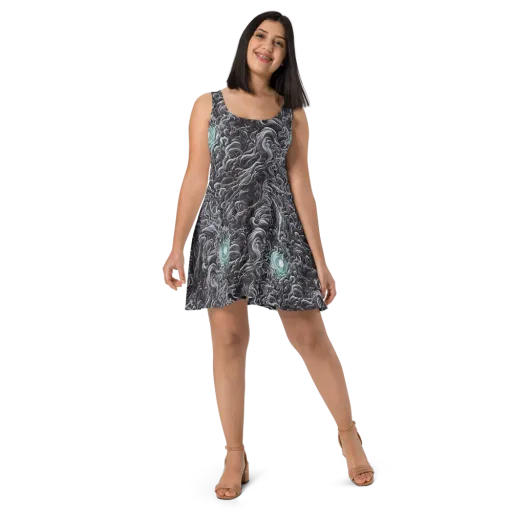 Savrasov Swirls on a Skater Dress