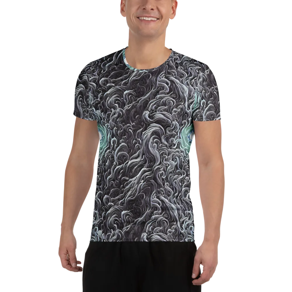 Savrasov Swirls on Men's Athletic T-Shirt — Front