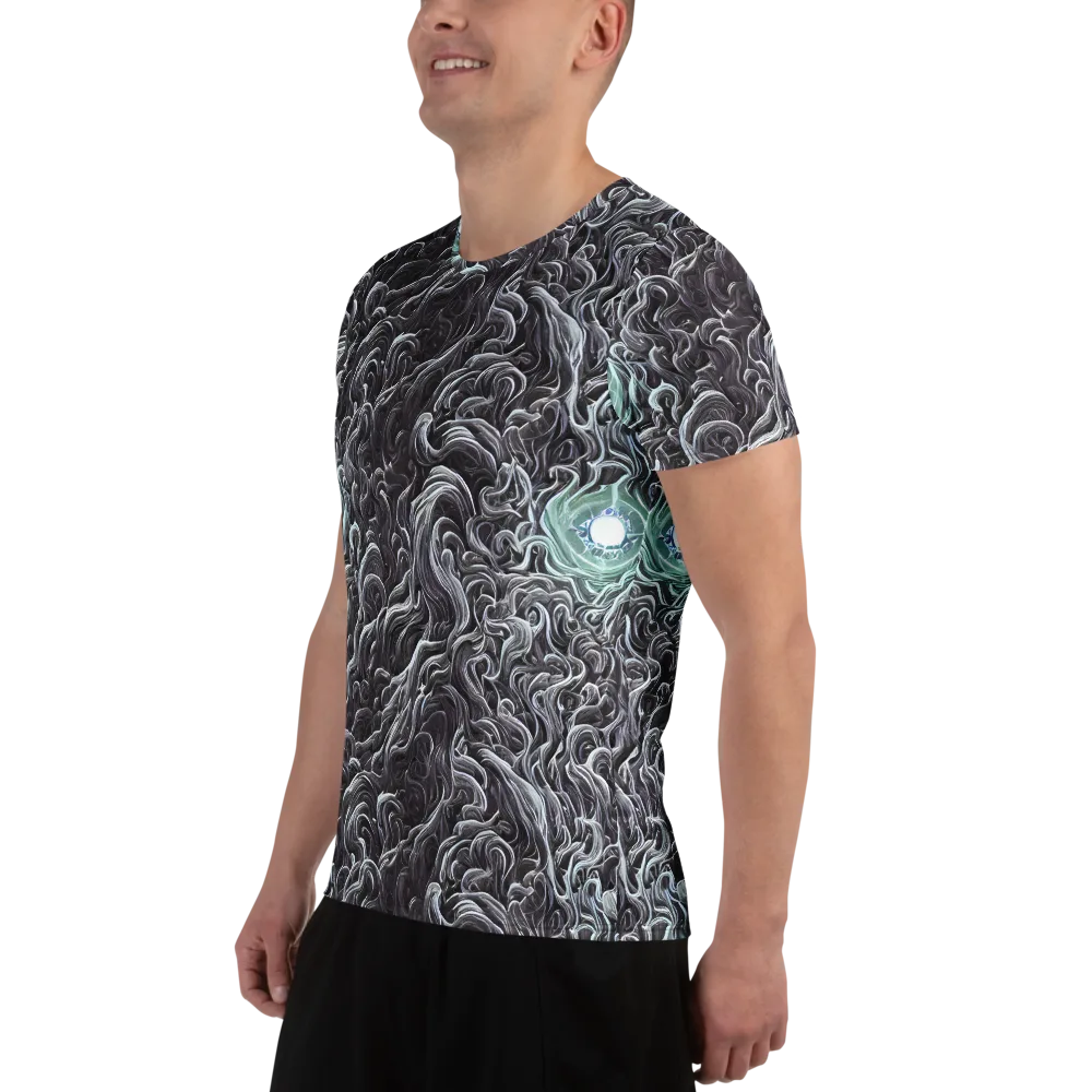 Savrasov Swirls on Men's Athletic T-Shirt — Left