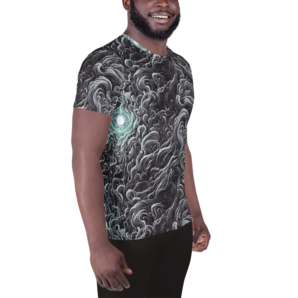 Savrasov Swirls on Men's Athletic T-Shirt — Right