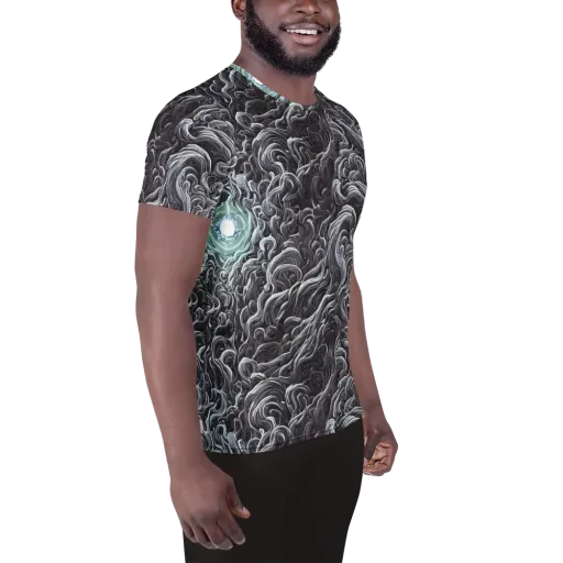 Savrasov Swirls on a Men's Athletic T-Shirt