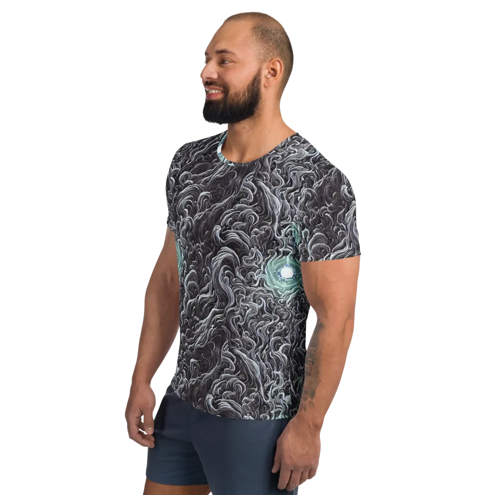 Savrasov Swirls on Men's Athletic T-Shirt — Left