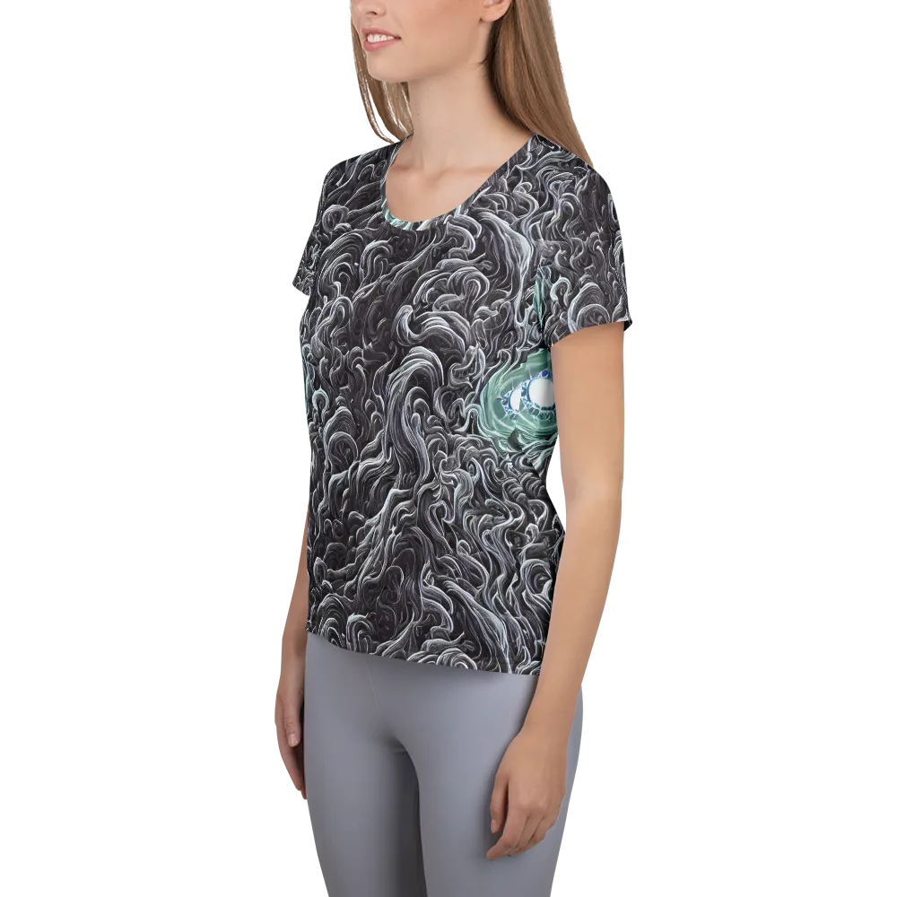 Savrasov Swirls on Women's Athletic T-Shirt — Left
