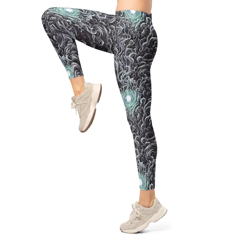 Savrasov Swirls on Leggings — Left