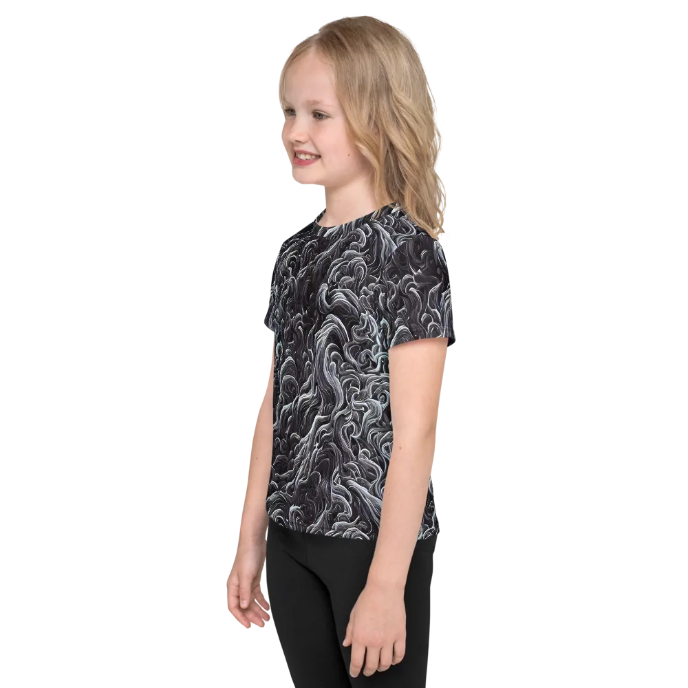 Savrasov Swirls on Kids Crew Neck T-Shirt — Left