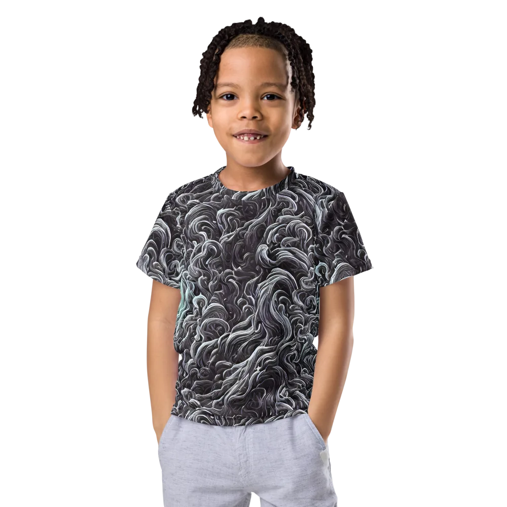 Savrasov Swirls on Kids Crew Neck T-Shirt — Front