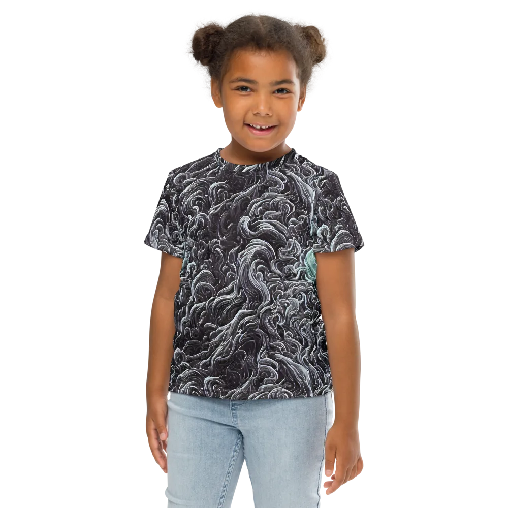 Savrasov Swirls on Kids Crew Neck T-Shirt — Front