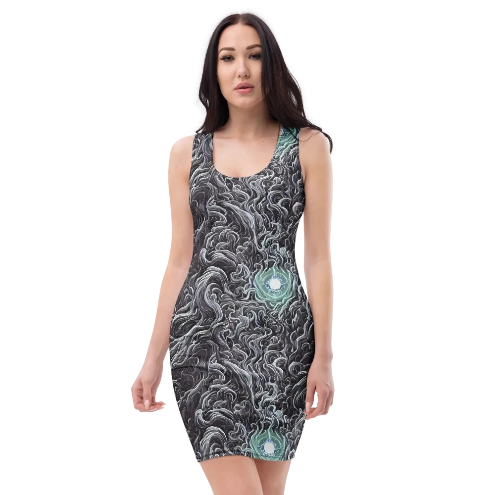 Savrasov Swirls on Bodycon Dress — Front