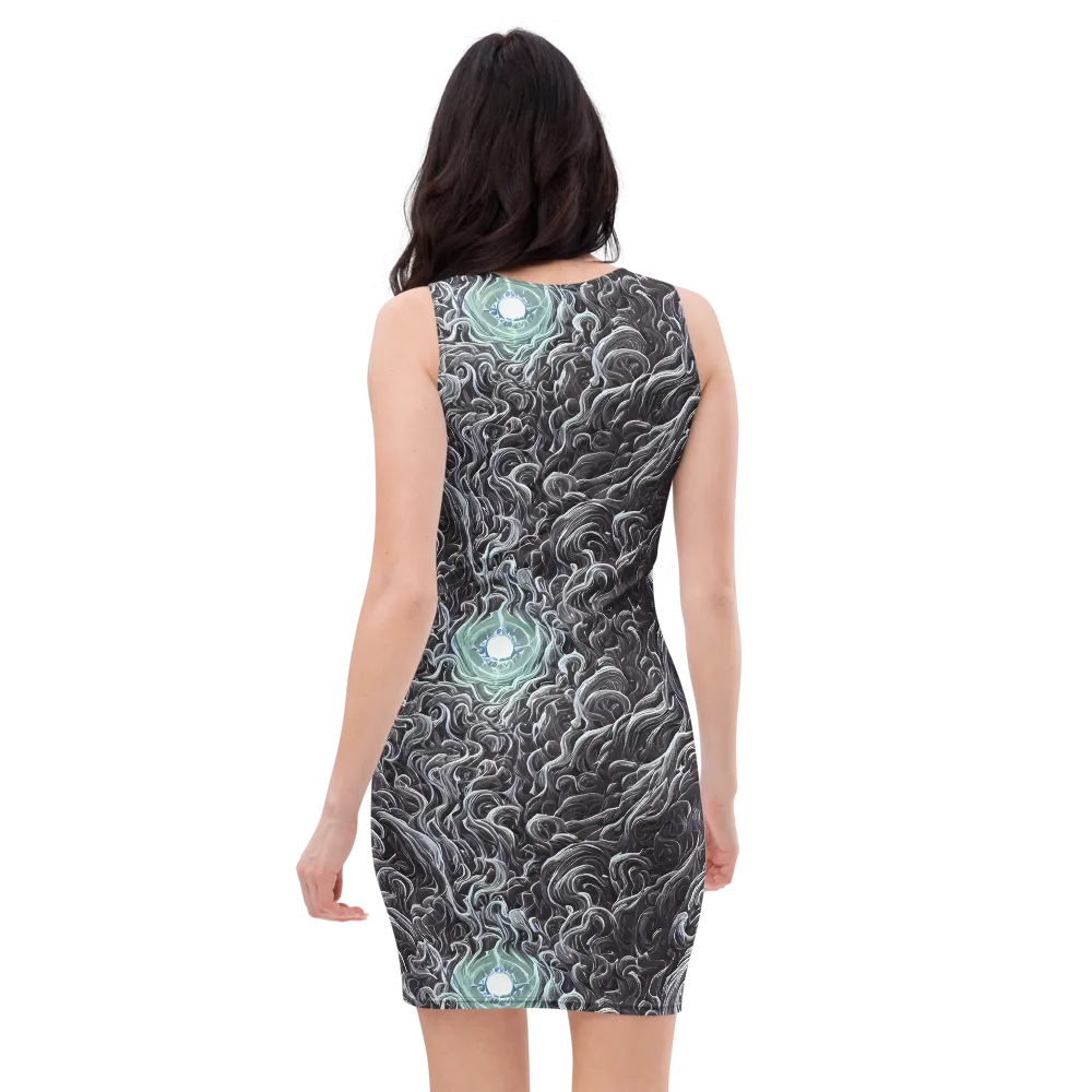 Savrasov Swirls on Bodycon Dress — Back