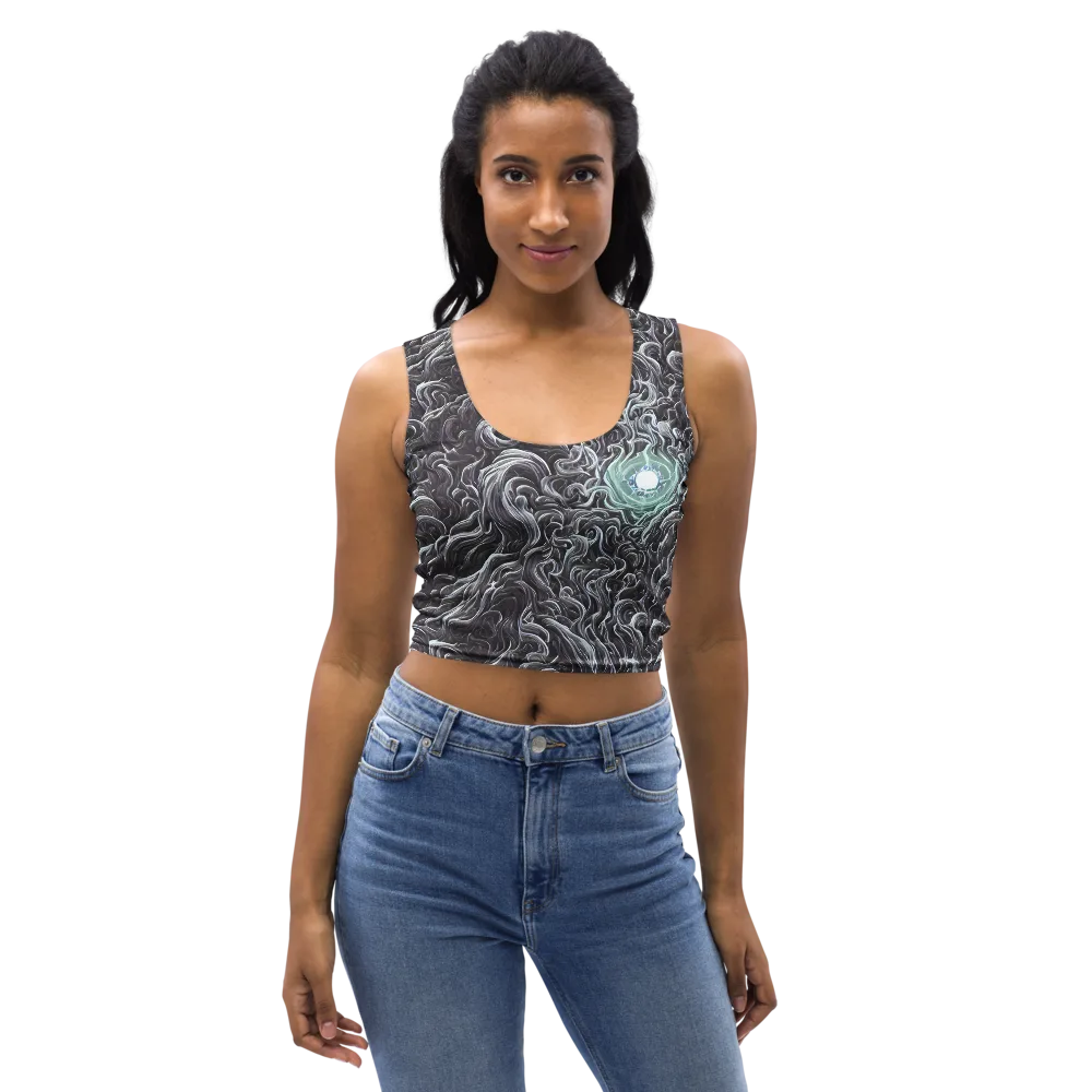 Savrasov Swirls on Crop Top — Front