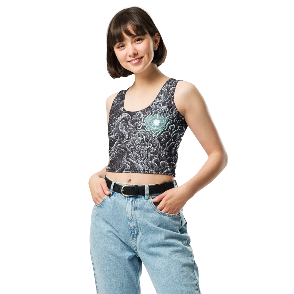 Savrasov Swirls on Crop Top — Front