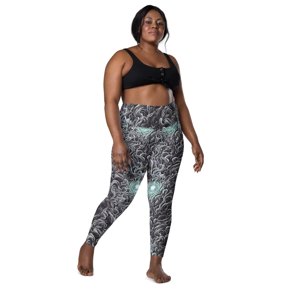 Savrasov Swirls on Leggings with Pockets — Front
