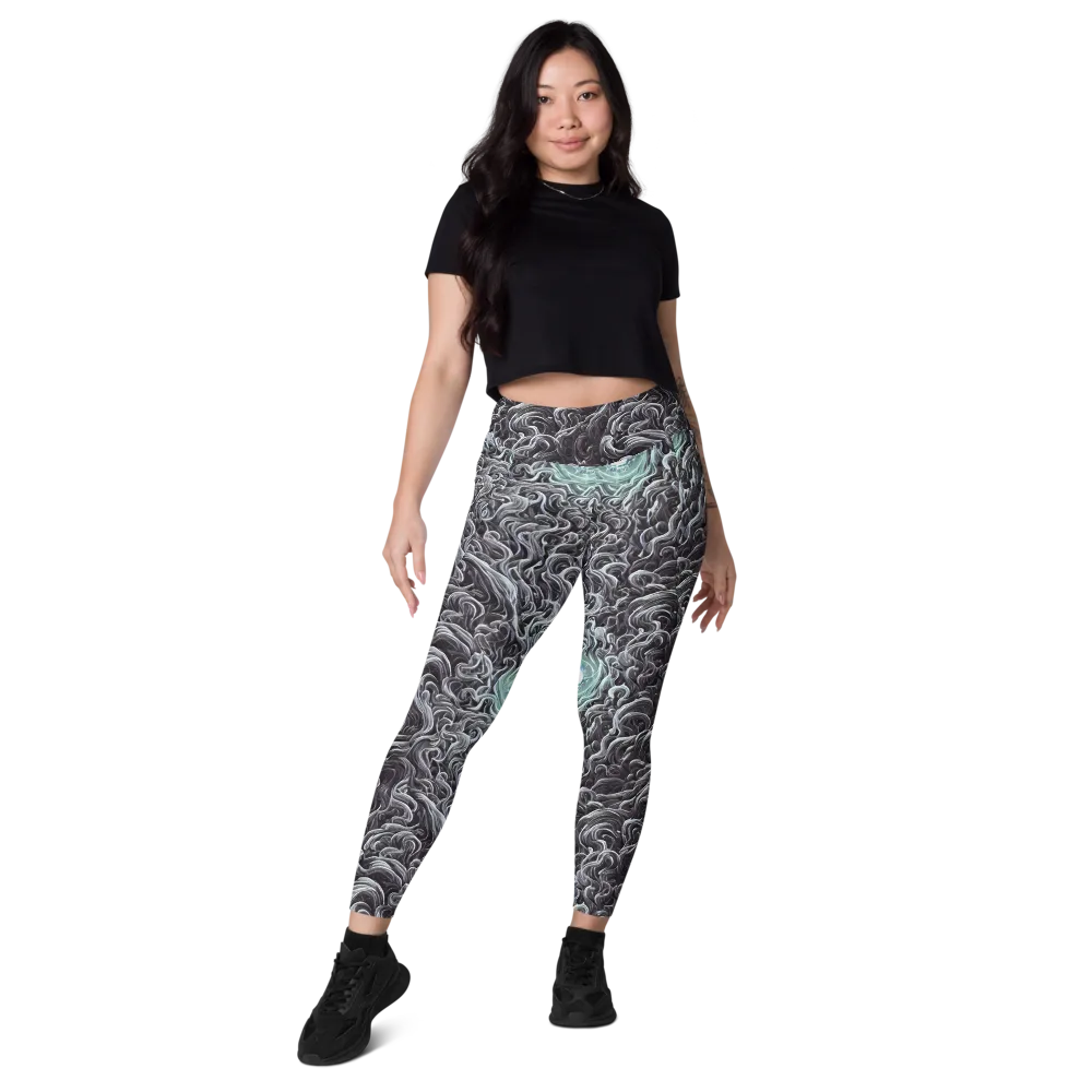 Savrasov Swirls on Leggings with Pockets — Front