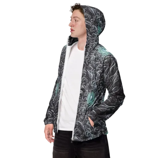 Savrasov Swirls on a Men's Windbreaker
