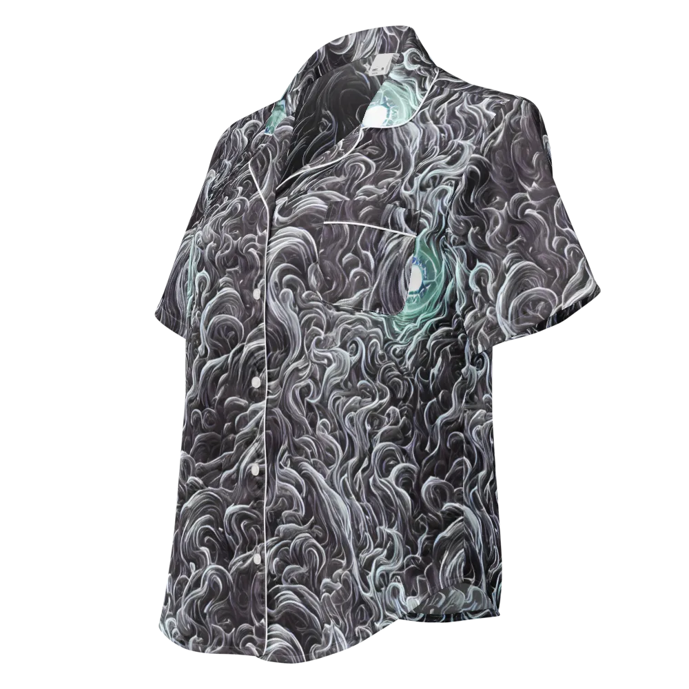 Savrasov Swirls on Women's Short Sleeve Pajama Top — Left Front