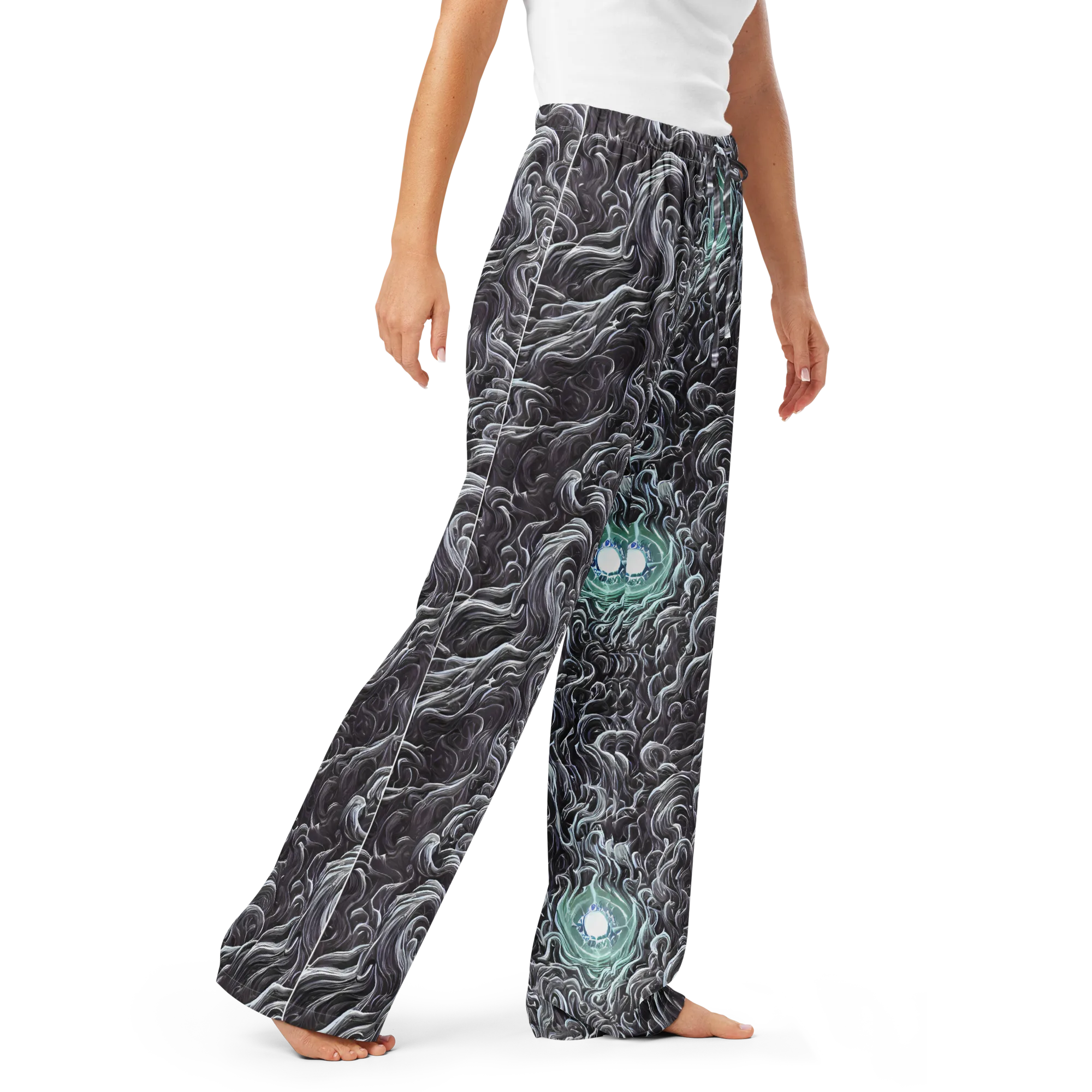 Savrasov Swirls on Women's Pajama Pants — Right Front