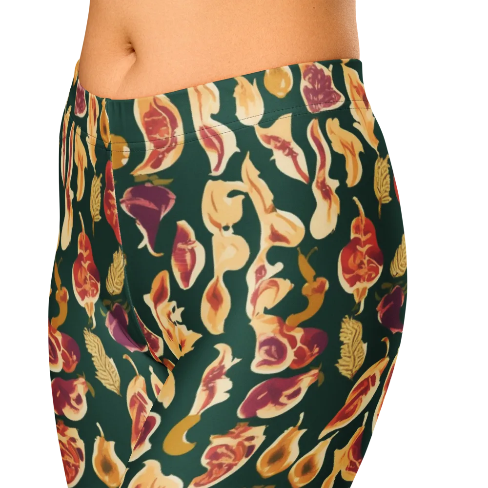 Harvest Nocturne on Capri Leggings — Zoomed-in