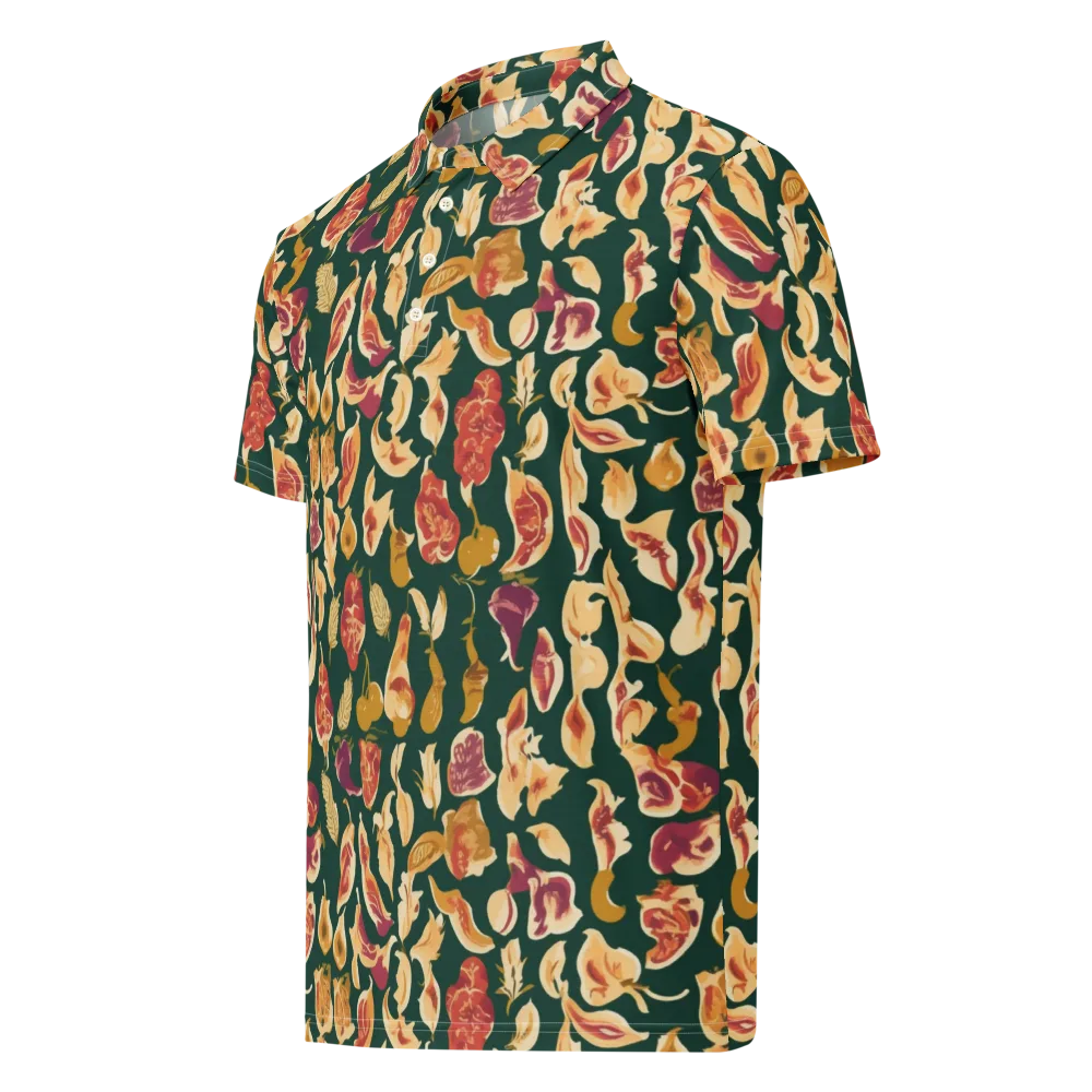 Harvest Nocturne on Men's Slim Fit Polo Shirt — Left Front