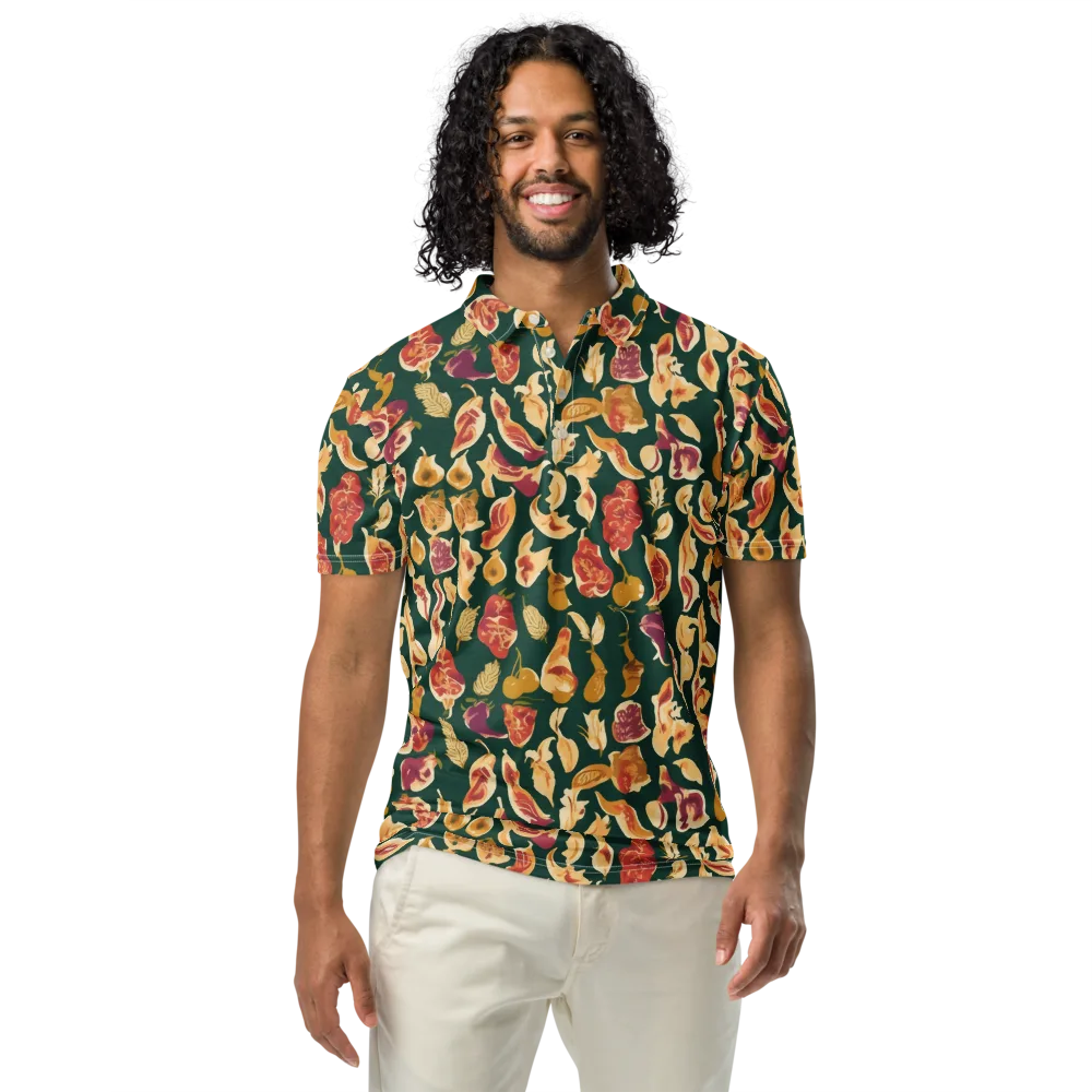 Harvest Nocturne on Men's Slim Fit Polo Shirt — Front