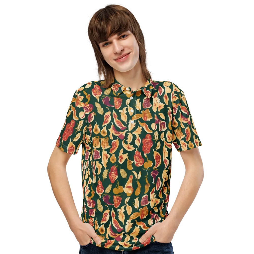 Harvest Nocturne on Men's Slim Fit Polo Shirt — Front