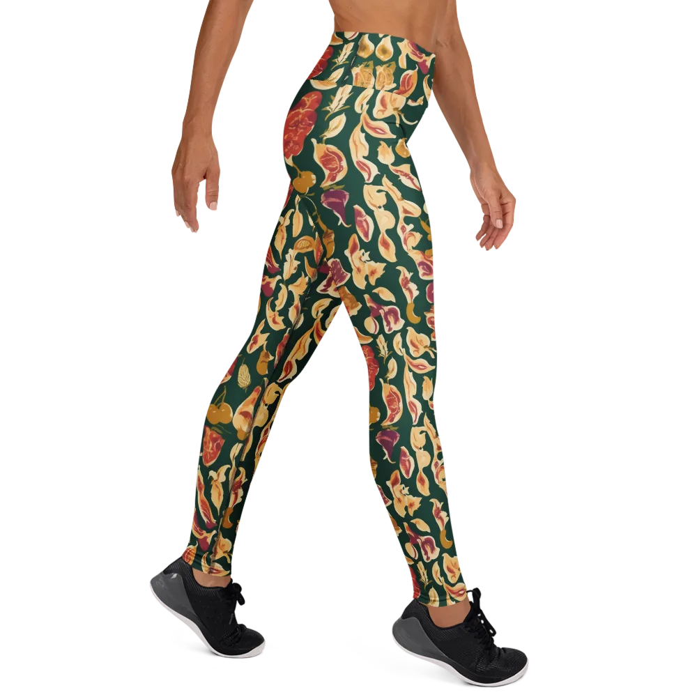 Harvest Nocturne on Yoga Leggings — Right