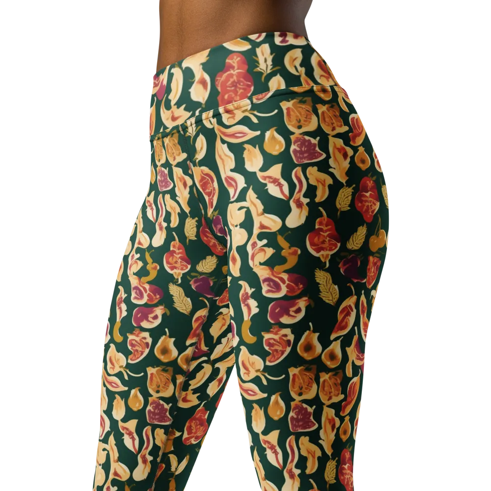 Harvest Nocturne on Yoga Leggings — Left Front