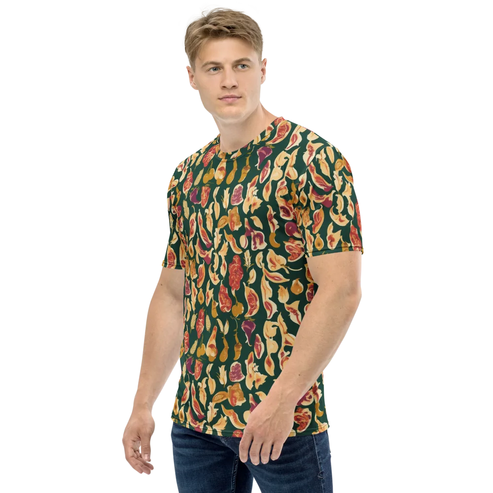 Harvest Nocturne on Men's Crew Neck T-Shirt — Left